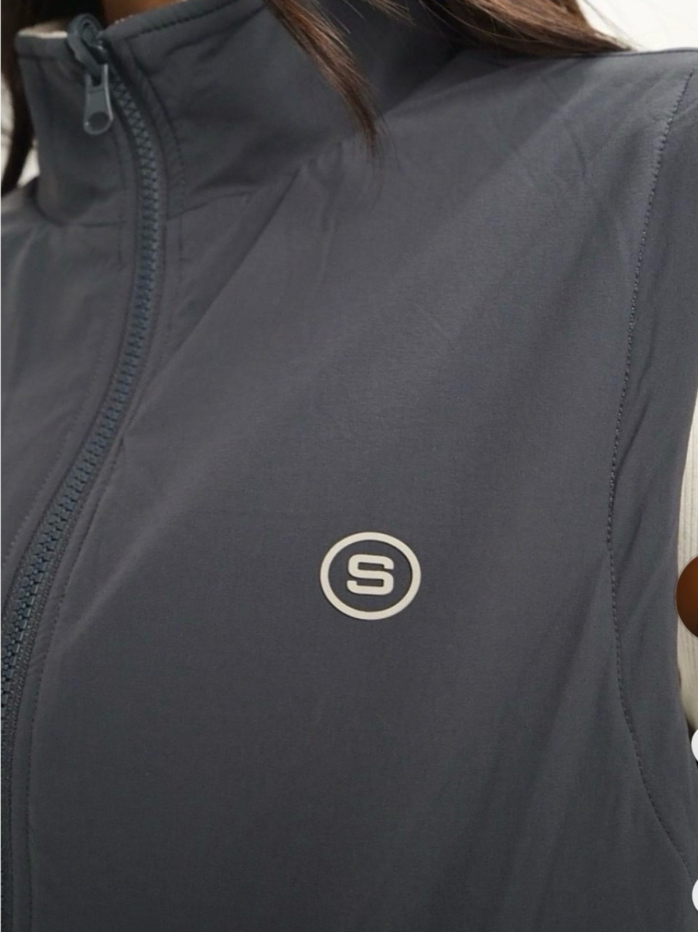 SET Active Slate Mast Gray Zip-Front Vest